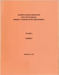 Salmon Studies Associated with the Potential Kemano Ii Hydroelectric Development