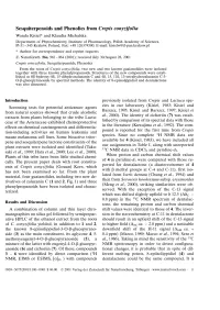 Sesquiterpenoids and Phenolics from Crepis Conyzifolia