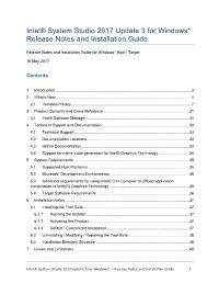System Studio Release Notes and Installation Guide
