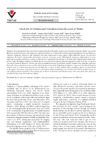 Check-List of Cnidaria and Ctenophora from the Coasts of Turkey