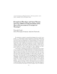Evangelical Theology and Open Theism: Toward a Biblical Understanding of the Macro Hermeneutical Principles of Theology?