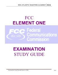 Fcc Element One Examination Study Guide