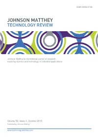 Johnson Matthey Technology Review