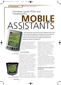 Overview: Latest Pdas and Handheld Pcs MOBILE