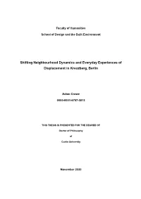 Shifting Neighbourhood Dynamics and Everyday Experiences of Displacement in Kreuzberg, Berlin