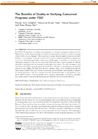 The Benefits of Duality in Verifying Concurrent Programs Under