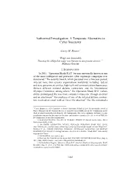 A Temperate Alternative to Cyber Insecurity