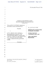 Case 2:05-Cv-01719-TSZ Document 13 Filed 03/15/2007 Page 1 of 31