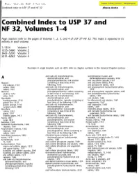 Col11bined Index to USP 37 and NF 32, Volul11es 1-4