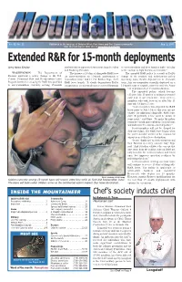 Extended R&R for 15-Month Deployments