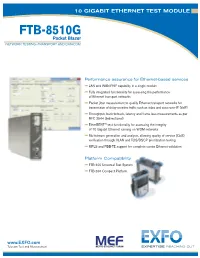 FTB-8510G 10 Gigabit Ethernet Test Module