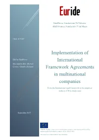Implementation of International Framework Agreements In