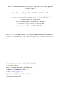 Translation and Usability of Autism Screening and Diagnostic Tools for Autism Spectrum Conditions in India