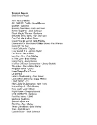 Tropical Blend Song List