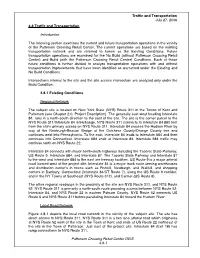 4.8 Traffic and Transportation Introduction the Following Section