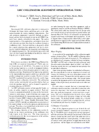 Lhc Collimator Alignment Operational Tool∗