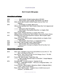 Mark Grotjahn Bibliography