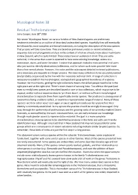 Mycological Notes 38 Residual Tricholomatineae