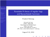 Nonstable K-Theory of Regular Rings and Banaschewski Functions
