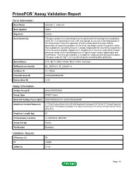 Primepcr™Assay Validation Report