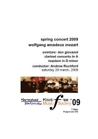 Programme Spring 2009