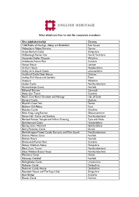 Site (Alphabetically)