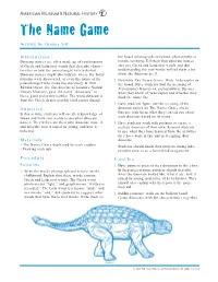 The Dinosaur Name Game