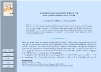 Uniform Boundedness Principle for Unbounded Operators