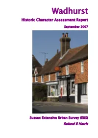 Wadhurst EUS Report & Maps