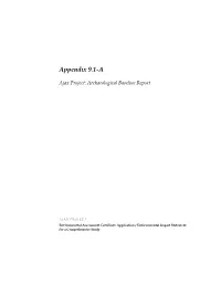 Archaeological Baseline Report