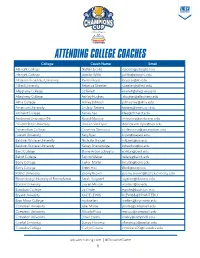Attending College Coaches