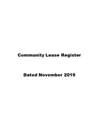 Community Lease Register Dated November 2019