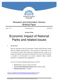 Economic Impact of National Parks and Related Issues