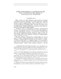 Forty-Ninth Parallel Constitutionalism: How Canadians Invoke American Constitutional Traditions