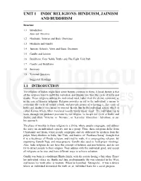 Hinduism, Jainism and Buddhism