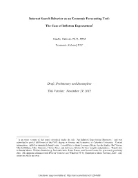 Internet Search Behavior As an Economic Forecasting Tool