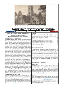Newsletter No. 18 Summer 2015 Events and Lectures, Spring / Summer 2015 Contents SEGAHS Lectures, 8.30Pm in the Western Sack & Bag Co