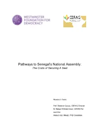 Pathways to Senegal's National Assembly