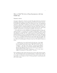 Silver Or Gold: the Color of Brass Instruments in the Late Middle Ages