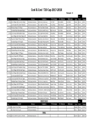T-20 Schedule