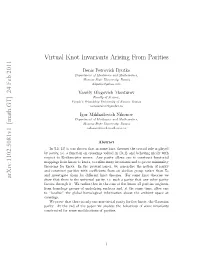 Virtual Knot Invariants Arising from Parities