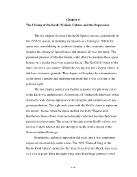 178 Chapter 6 the Closing of the Kroll: Weimar