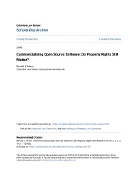 Commercializing Open Source Software: Do Property Rights Still Matter?