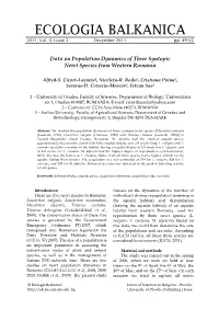 Data on Population Dynamics of Three Syntopic Newt Species from Western Romania