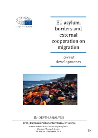 EU Asylum, Borders and External Cooperation on Migration