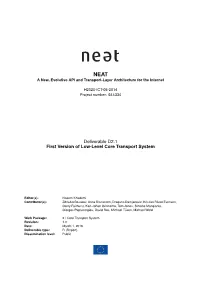 First Version of Low-Level Core Transport System