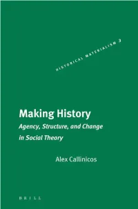 Making History – Alex Callinicos