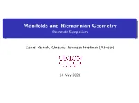 Manifolds and Riemannian Geometry Steinmetz Symposium