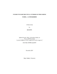 Studies Toward the Total Synthesis of the Marine
