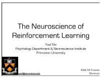 The Neuroscience of Reinforcement Learning